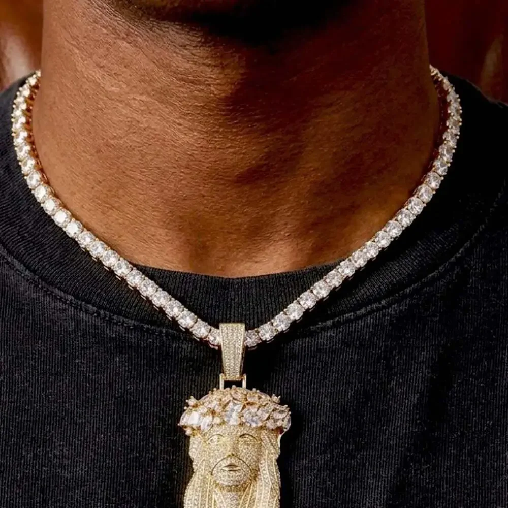 Jesus Pendant With 5 Mm Tennis E 3 A 6